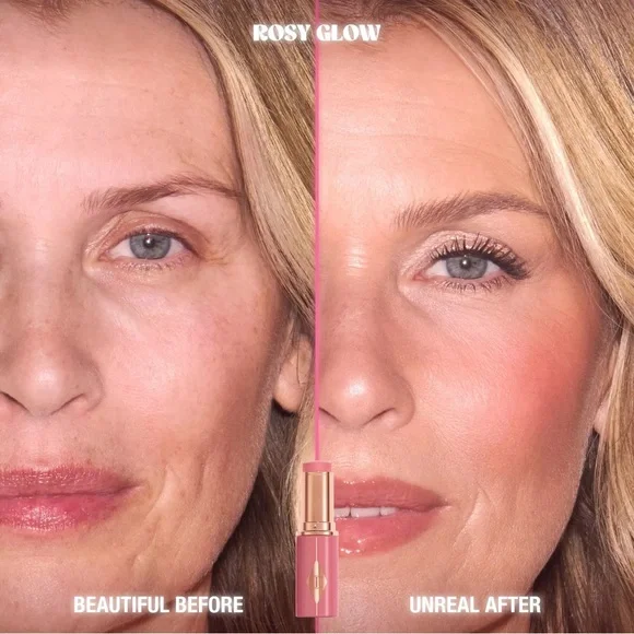 Charlotte Tilbury ‘Rosy Glow’ Unreal Lip + Cheek Glow Blush Stick - Picture 7 of 12